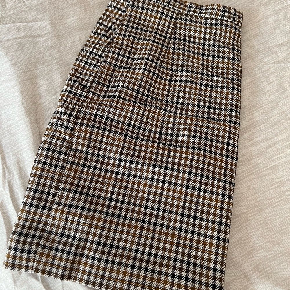 H&M gingham pencil skirt NWOT